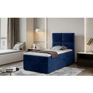 Čalúnený boxspring Rivia 90 x 200 cm - tmavomodrá