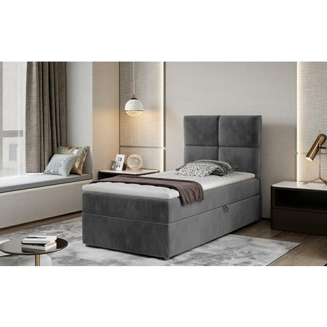 Boxspring Rivia s úložným priestorom - 90 x 200 cm / tmavošedá 01