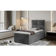 Boxspring Rivia s úložným priestorom - 90 x 200 cm / tmavošedá