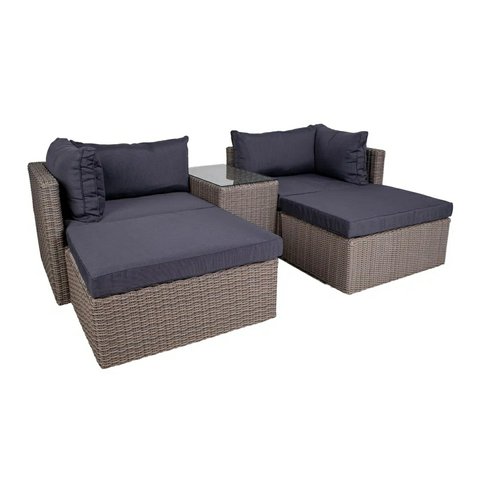 Záhradná sedacia súprava Rossi - 5-dielna súprava na terasu