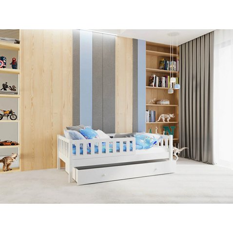 Detská posteľ Lilly Plus 3 s úložným priestorom - 90 x 180 cm - biela 01