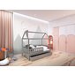 Masívna domčeková posteľ Alfie PLUS 3 so snímateľnou zábranou - 90 x 200 cm - sivá 01