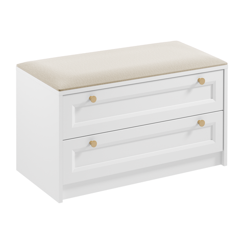 Úložná lavica Rel - biely mat 01