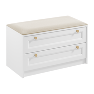 Úložná lavica Rel - biely mat 01