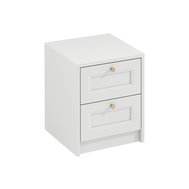 Nočný stolík so šuplíkmi Rel - biely mat 01