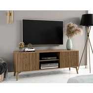 Moderný TV stolík Entsian v drevenom dekore