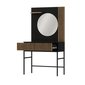 Toaletný stolík Meorati so zrkadlom - dub artisan / čierna 07