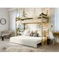 Drevená vyvýšená posteľ s pohovkou Sofino 2 - 90x200 cm - prírodná borovica - 04