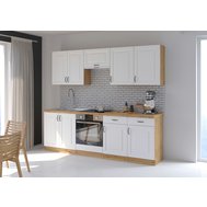Moderná kuchyňa Luna 240 cm - dub artisan / biela matná