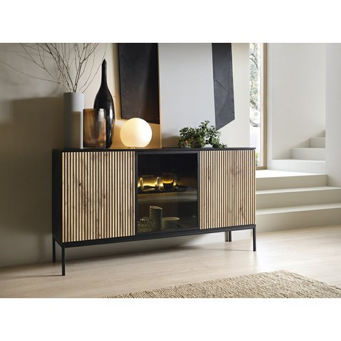 Priestranná komoda s osvetlením Sento