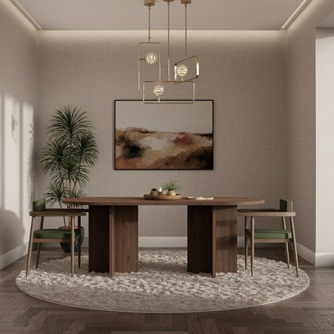 Jedálenský stôl LOEN – orech okapi