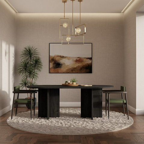 Jedálenský stôl LOEN – tmavý portlandský jaseň