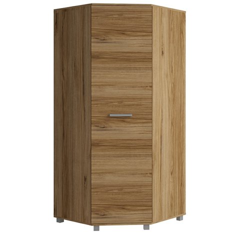 Praktická rohová šatníková skriňa Maximus M34 - dub catania - 01