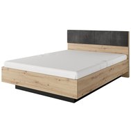 Manželská posteľ Tally - dub artisan/antracit
