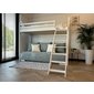 Drevená vyvýšená posteľ s pohovkou Sofino 1 - 90x200 cm - biela - 07