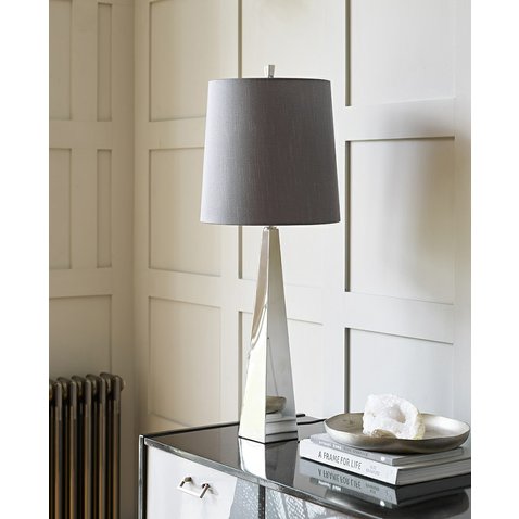 Elegantná stolová lampa Ascent - šedá 01
