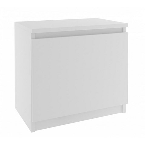 VÝPREDAJ – Jednoduchý nočný stolík – biela 01