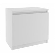 VÝPREDAJ – Jednoduchý nočný stolík – biela 01