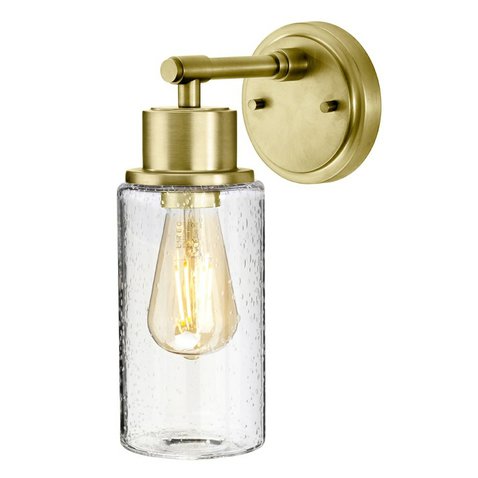 Elegantné kúpeľňové svietidlo Morvah - brúsená mosadz 01