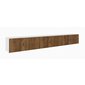 Frézovaný závesný TV stolík NOE 300 cm - biely mat/dub catania 02