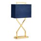 Dizajnová stolová lampa Cross - modrá / zlatá 02