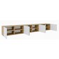 Moderný závesný TV stolík NOE 300 cm - dub artisan/biely mat 03