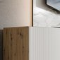 Moderný závesný TV stolík NOE 300 cm - dub artisan/biely mat 04