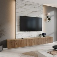 Frézovaný TV stolík NOE 300 cm - dub artisan/dub catania