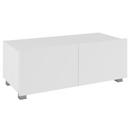 Televízny stolík CALABRINI 100 cm - biela/biely lesk