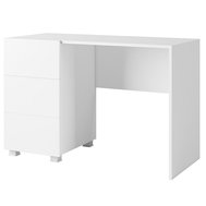 Písací stôl CALABRINI - biela/biely lesk