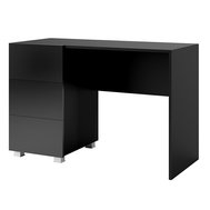Štýlový písací stôl s úložným priestorom CALABRINI - čierna/čierny lesk