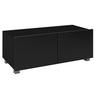 Televízny stolík CALABRINI 100 cm - čierna/čierny lesk
