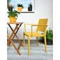 Elegantná stolička Grid Armchair s područkami - horčicovo žltá - 02