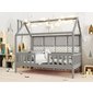 Detská domčeková posteľ z masívu Alfie 2 - 80 x 160 - sivá 02