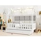 Detská posteľ domček Alfie 5 s prístelkou - 120 x 200 - biela 02