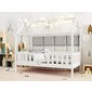 Detská domčeková posteľ z masívu Alfie 2 - 80 x 160 - biela 02