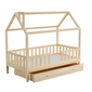 Detská posteľ domček z masívu Alfie 3 - 80 x 160 - prírodná borovica 03