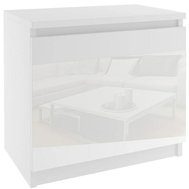Moderný nočný stolík Beauty 1 - biela / biely lesk