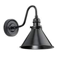 Nástenná lampa Provence - čierna