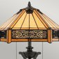 Vysoká vitrážová lampa Indus - vintage bronz 02