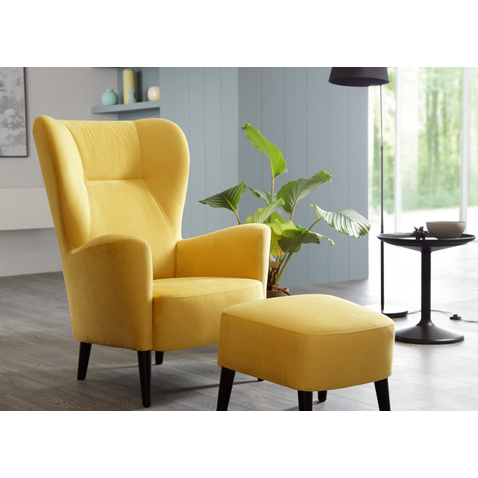 Žltý ušiak s taburetom Next 1 - 01