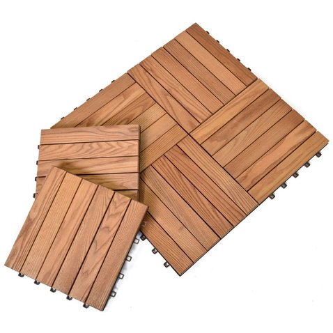 Podlahové dlaždice Thermowood - 6 ks - 01