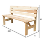 Masívna lavica Viking - 200 cm - 03
