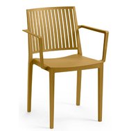Jednoduchá stolička Bars Armchair s područkami - ťavia hnedá