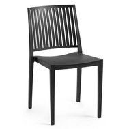 Jednoduchá stolička Bars - čierna