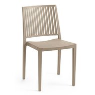 Jednoduchá stolička Bars - taupe