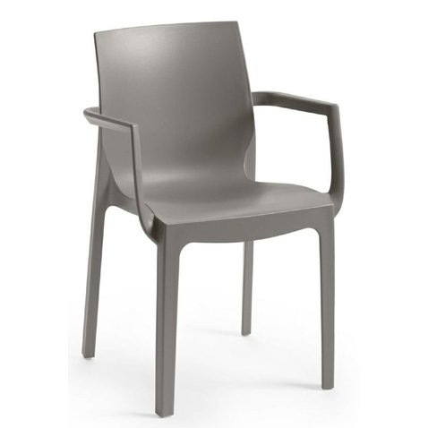 Stolička Emma Armchair s podrúčkami - šedá - 01