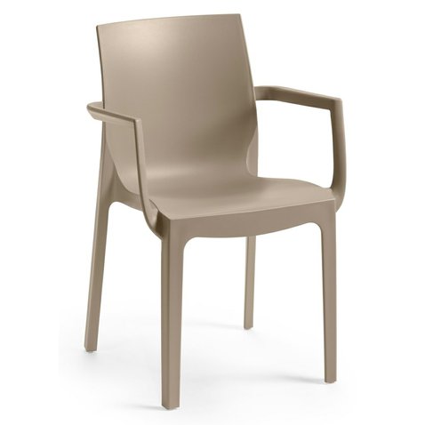 Stolička Emma Armchair s podrúčkami - taupe - 01